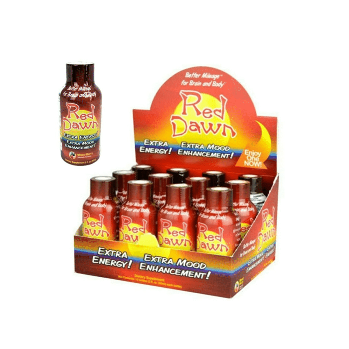 Red Dawn Extra Energy & Mood 2oz Shots Mixed Berry (12 pack)